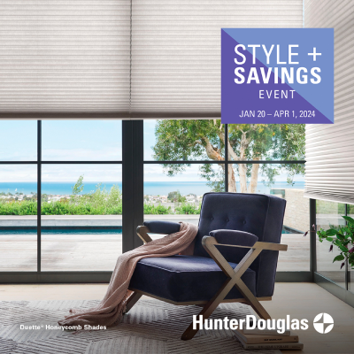 Hunter Douglas Style Savings Ad