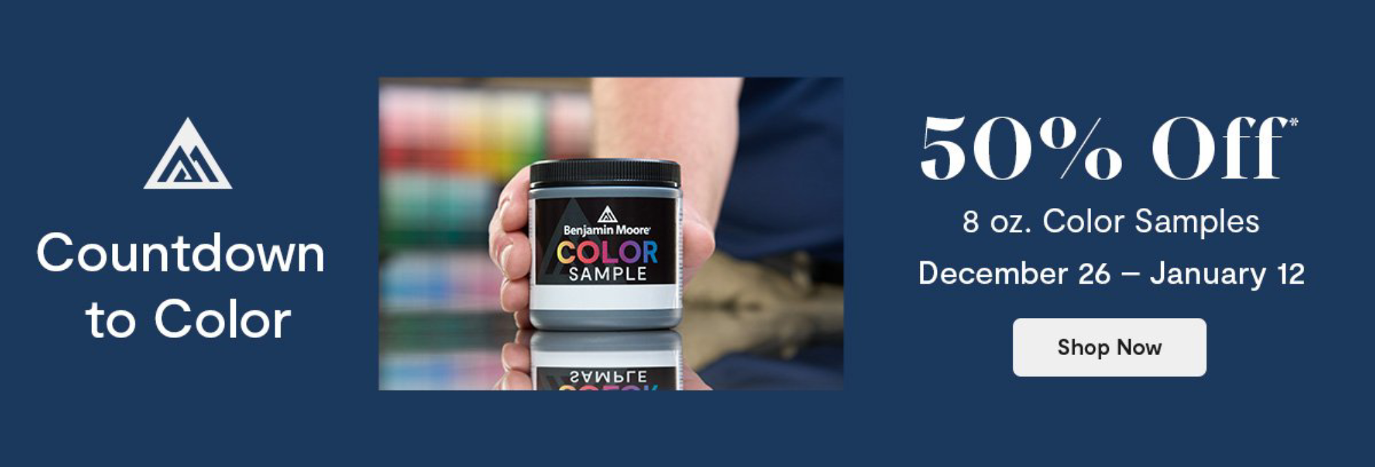 Benjamin Moore Color Sample Promotion 50% off jars