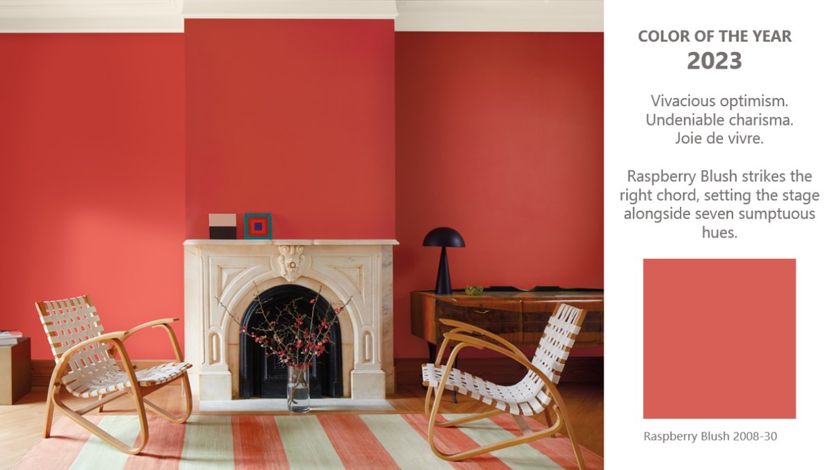 Benjamin-Moore-2023-4-COTY-Raspberry-Blush-Room-Swatch